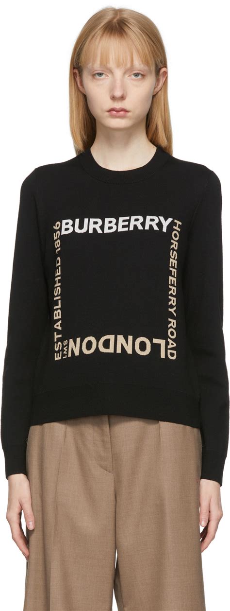 burberry embroidered sweater|Burberry oversized sweater.